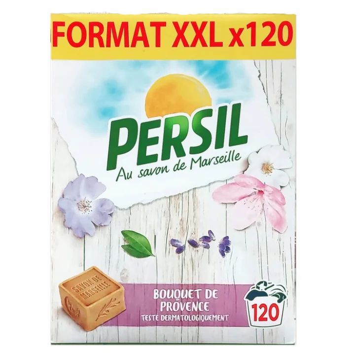 Persil + Marseille Universal Powder Laundry Detergent -XXL-120 Load – Imported from Germany
