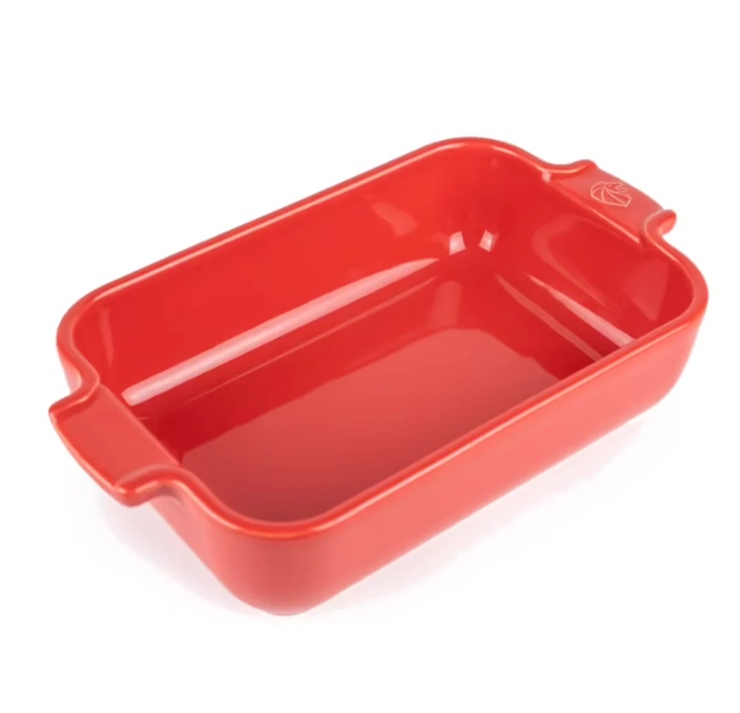 Peugeot Appolia Petite Rectangular Ceramic Baking Dish With Handles – 8.5" – Red