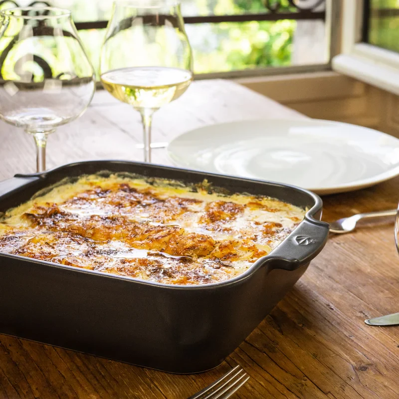 Peugeot Appolia Square Ceramic Casserole Baking Dish – 11" – Satin Black - Image 3