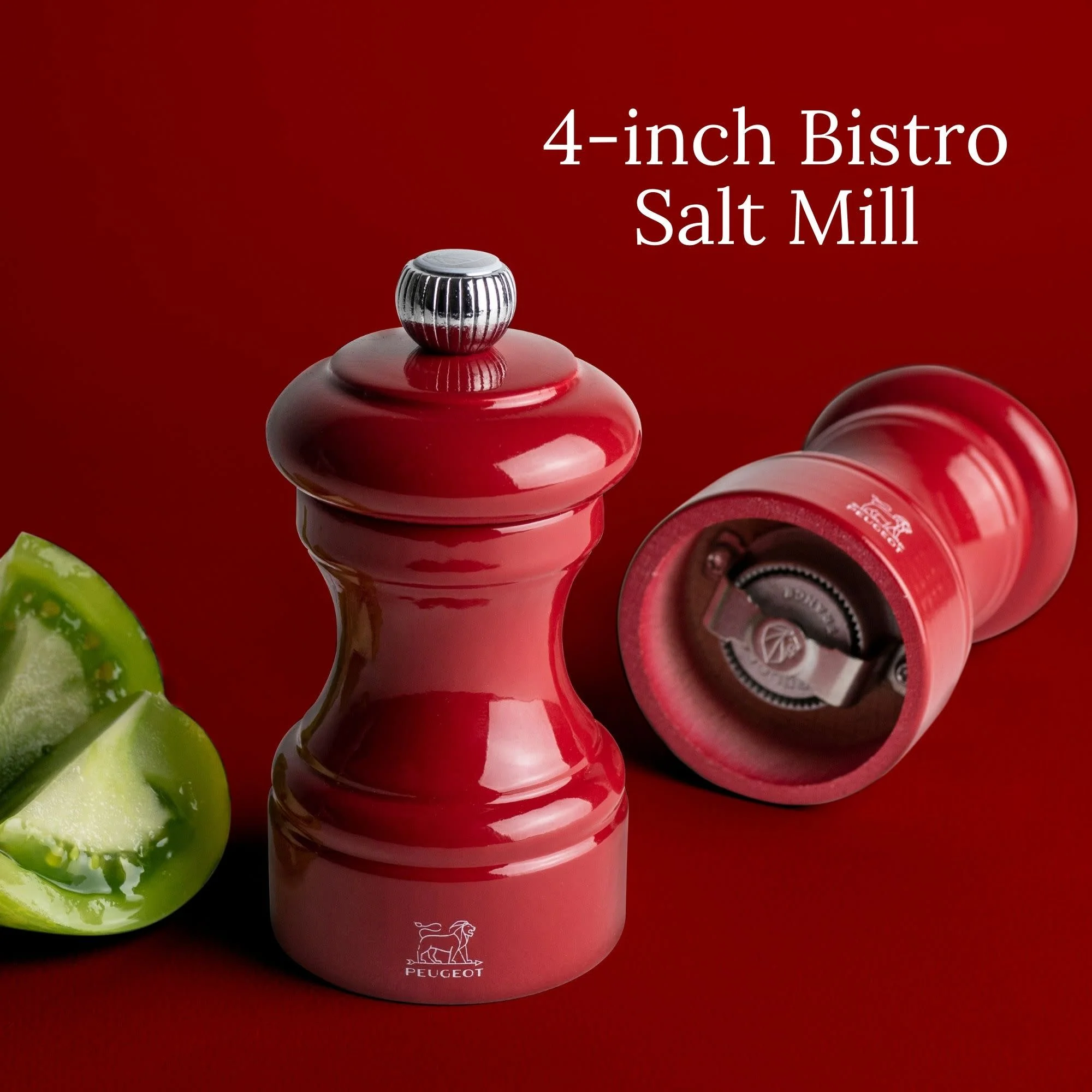 Peugeot Bistro Manual Gloss Painted Wood Pepper Mill – Red – 4" - Image 5