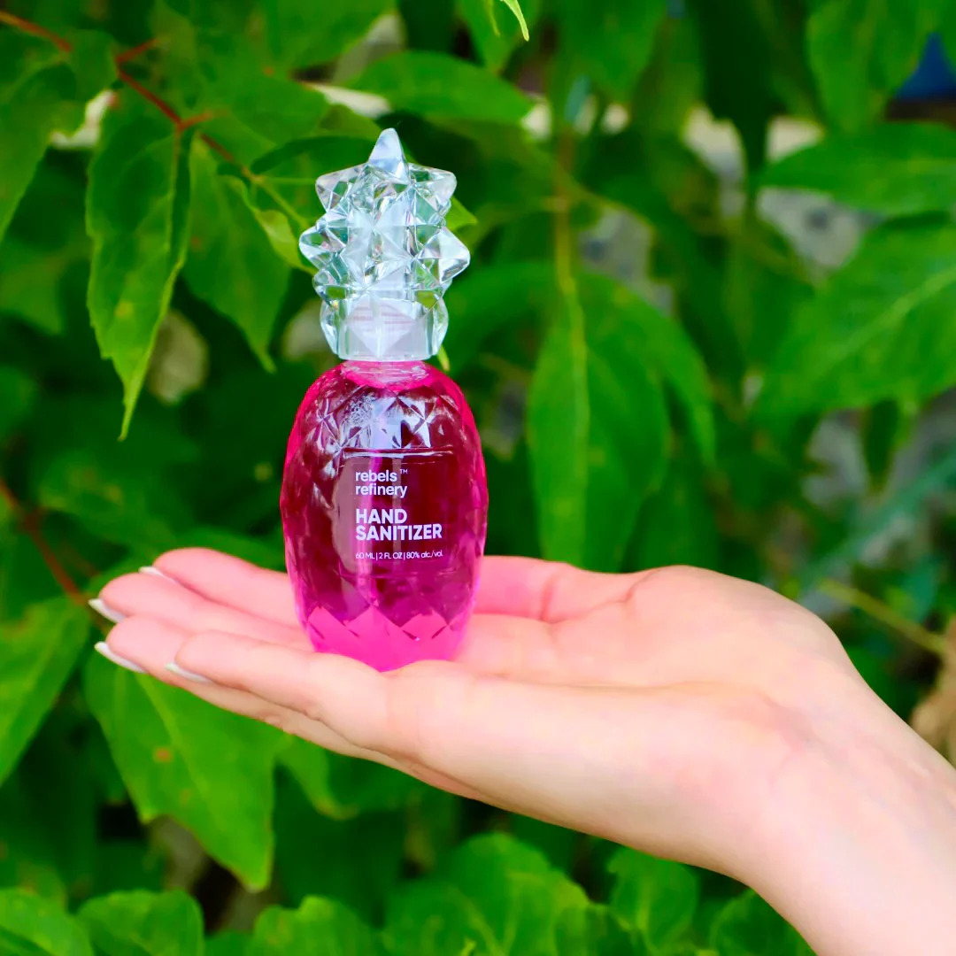 Pineapple Shaped Refillable Hand Sanitizer With Essential Oil – Wildberry – 2oz - Image 4