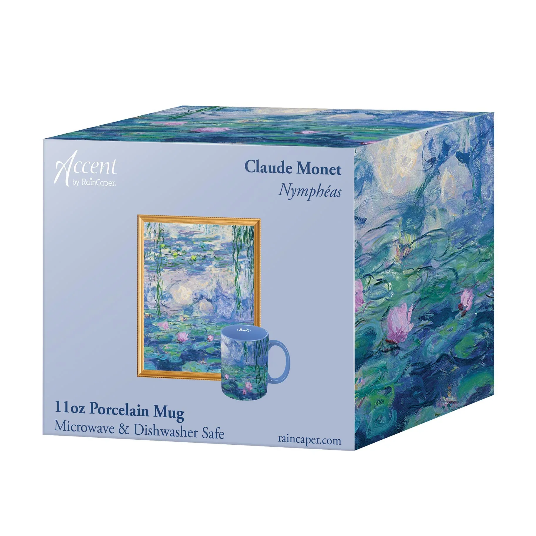 Porcelain Fine Art Coffee & Tea Mug – Monet Nympheass – 11oz. - Image 3