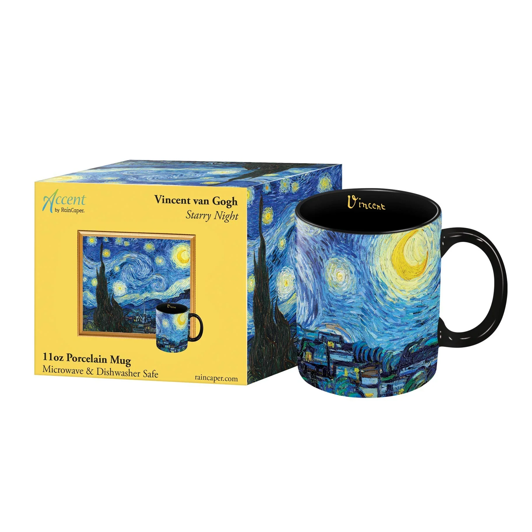 Porcelain Fine Art Coffee & Tea Mug – Van Gogh Starry Night – 11oz. - Image 2