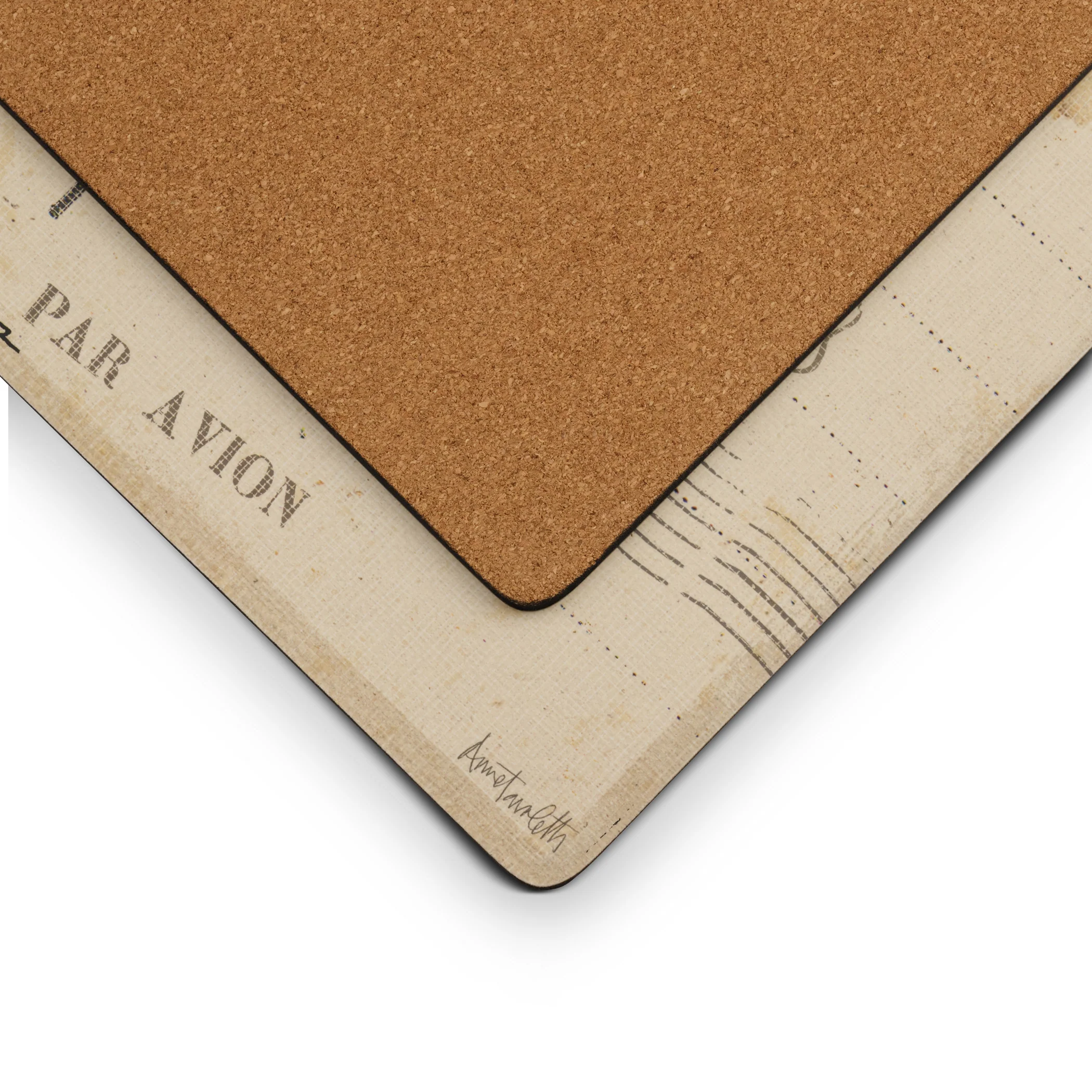 Postcard Sketches Cork Bottom Hard Placemats – Set of 4 - Image 3