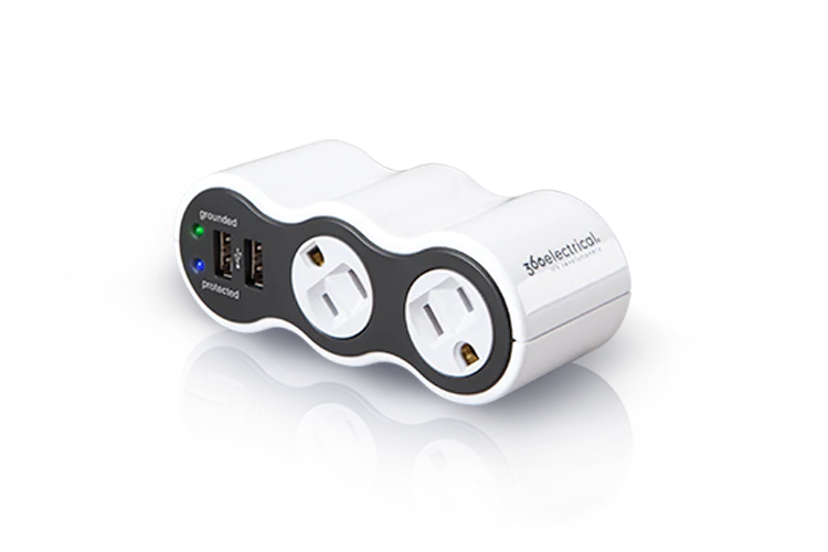 PowerCurve Mini Rotating Outlets Surge Protector - Image 3