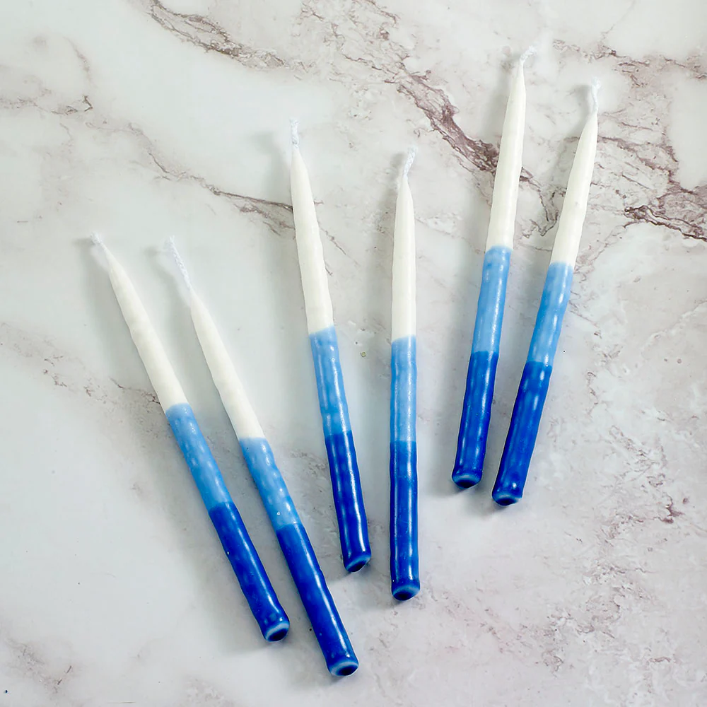 Premium Hanukkah Candles – Blue, Light Blue & White – 45 Candles - Image 2