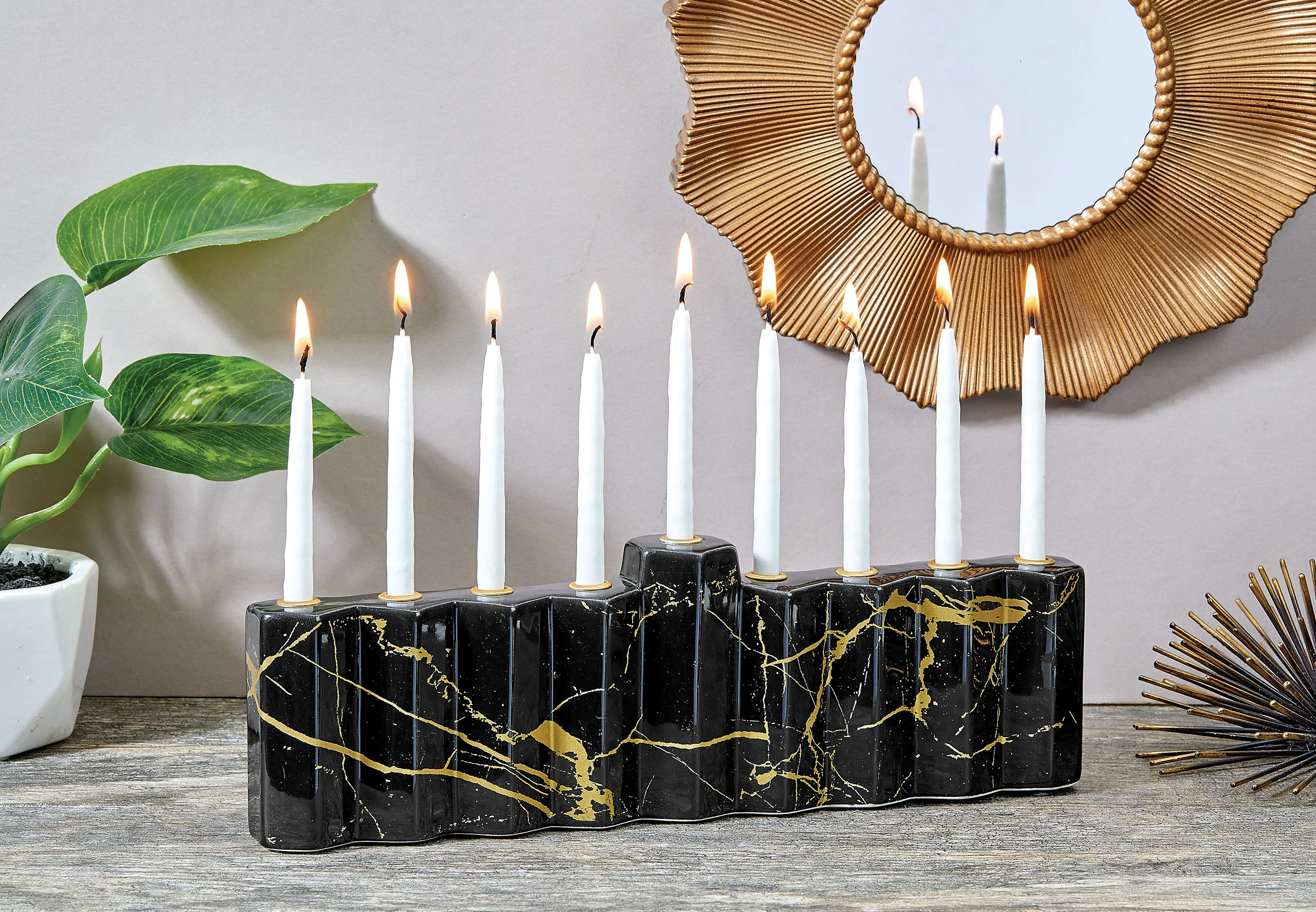 Premium Hanukkah Candles – Frosted White on White – 45 Candles - Image 3