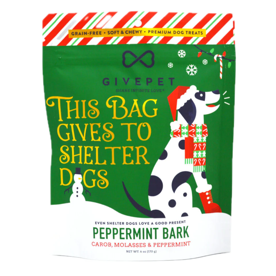 Premium Holiday Dog Treats – Peppermint Bark – 6oz.