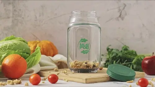 Prepara Salad Pod With Leakproof Jar Lid For Salad On The Go – Holds 4.5 Cups - Image 6
