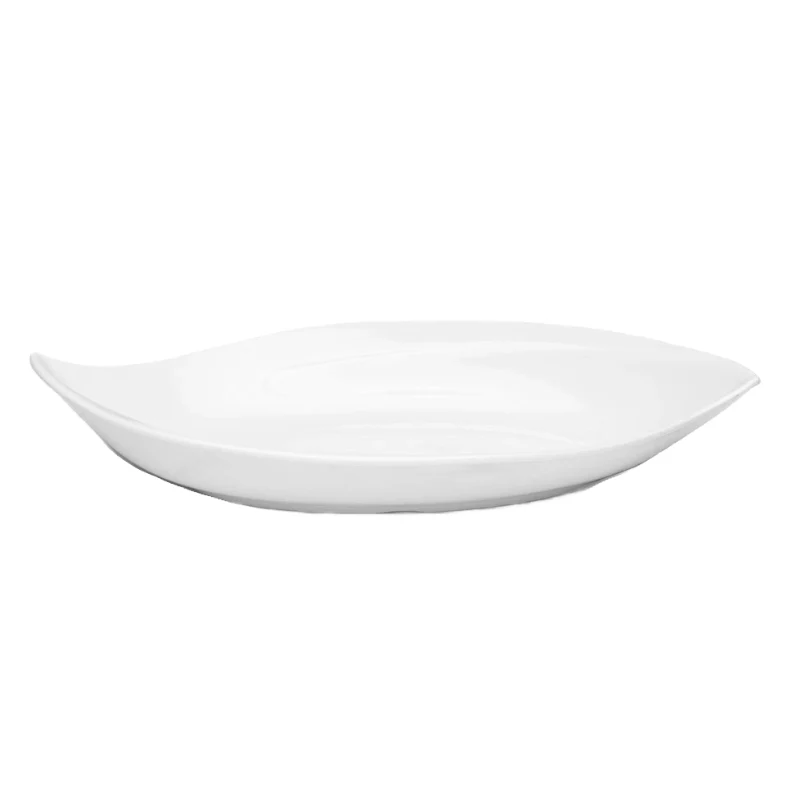 Q Squared Petal Melamine Serving Platter – White – 20.5" x 11" - Image 2