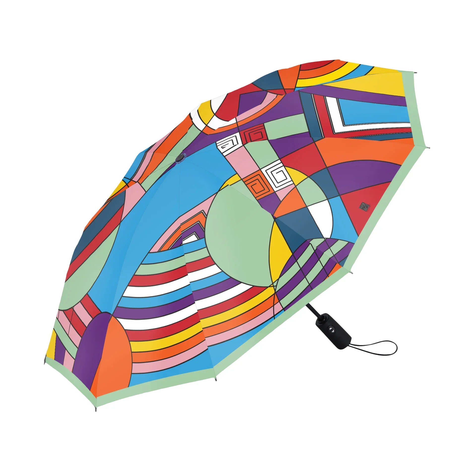RainCaper Folding Travel Umbrella Frank Lloyd Wright – Hoffman Rug - Image 4