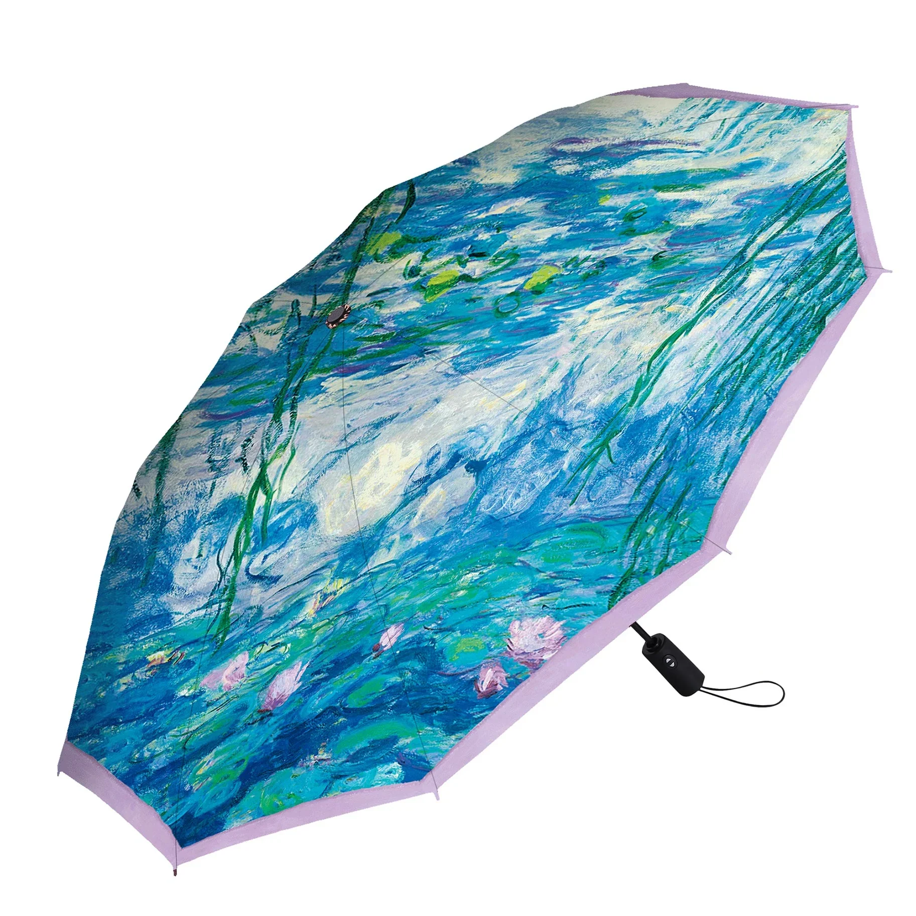 RainCaper Folding Travel Umbrella – Monet – Nympheas - Image 4