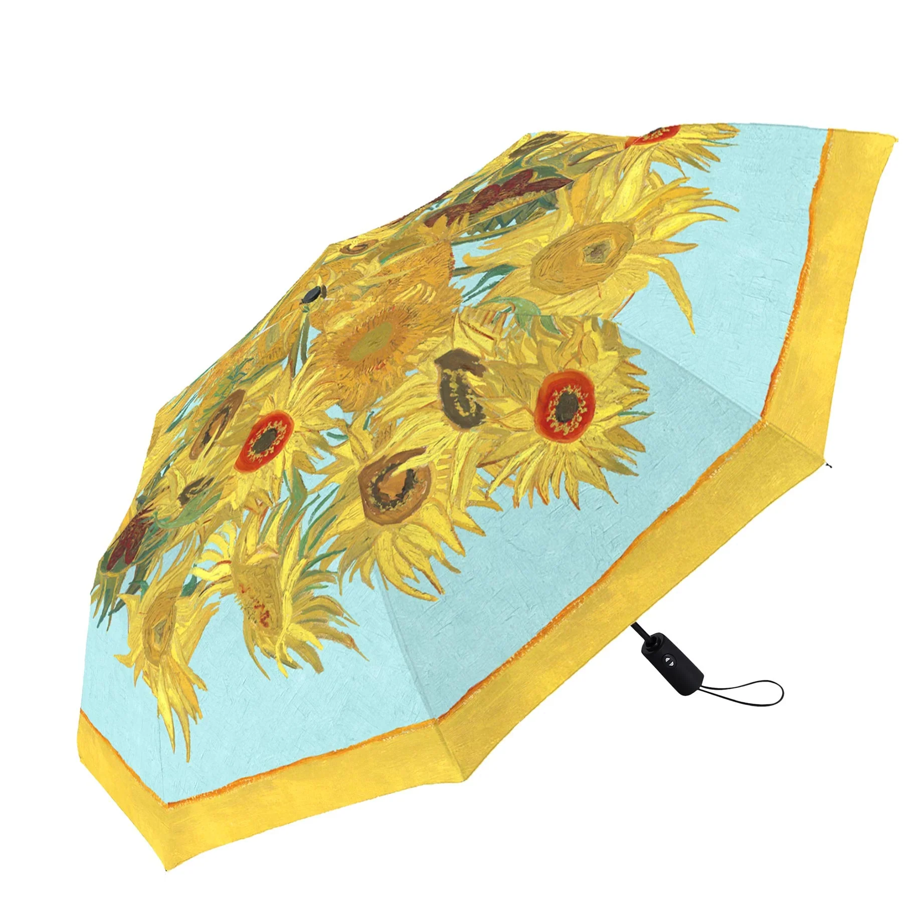 RainCaper Folding Travel Umbrella – Van Gogh – Sunflowers - Image 4