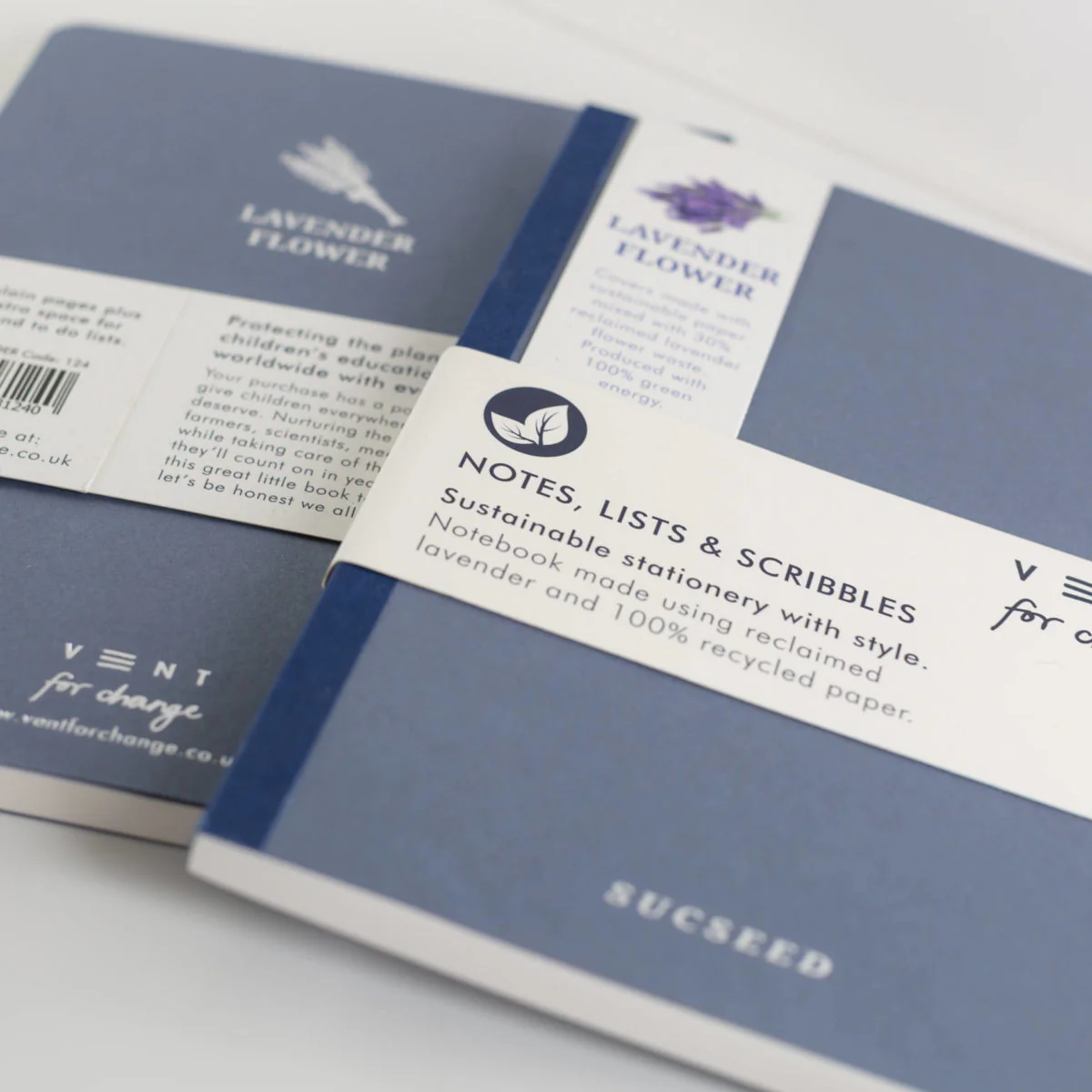Vent For Change Recycled A5 SUCSEED Notebook – Lavender – 6" x 8" – 160 Pages - Image 3