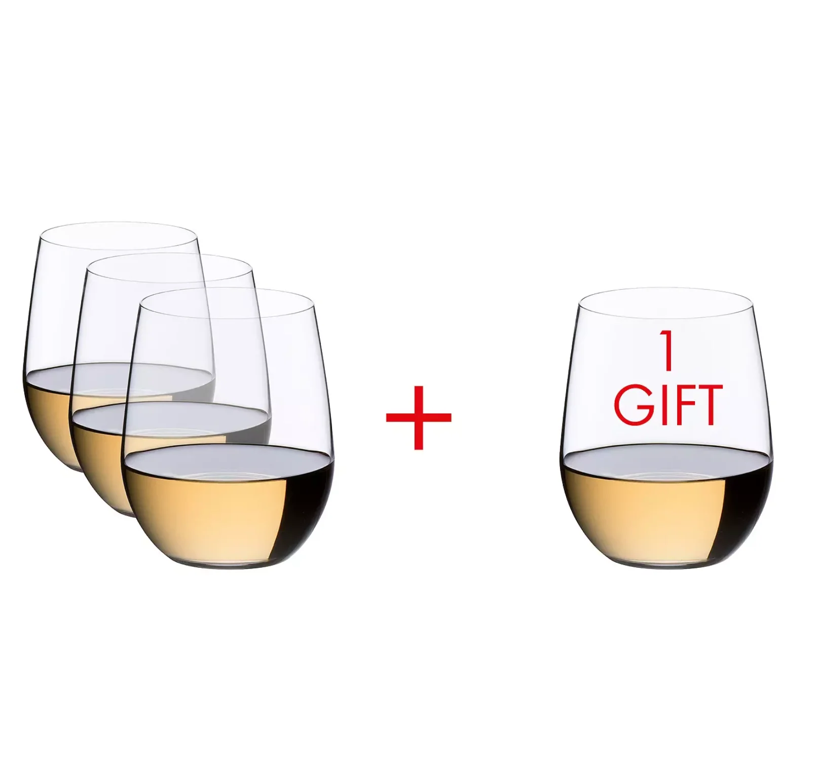 Riedel The O Stemless Viognier/Chardonnay Wine Glasses – 11oz. – Buy 3 Get One Free - Image 2