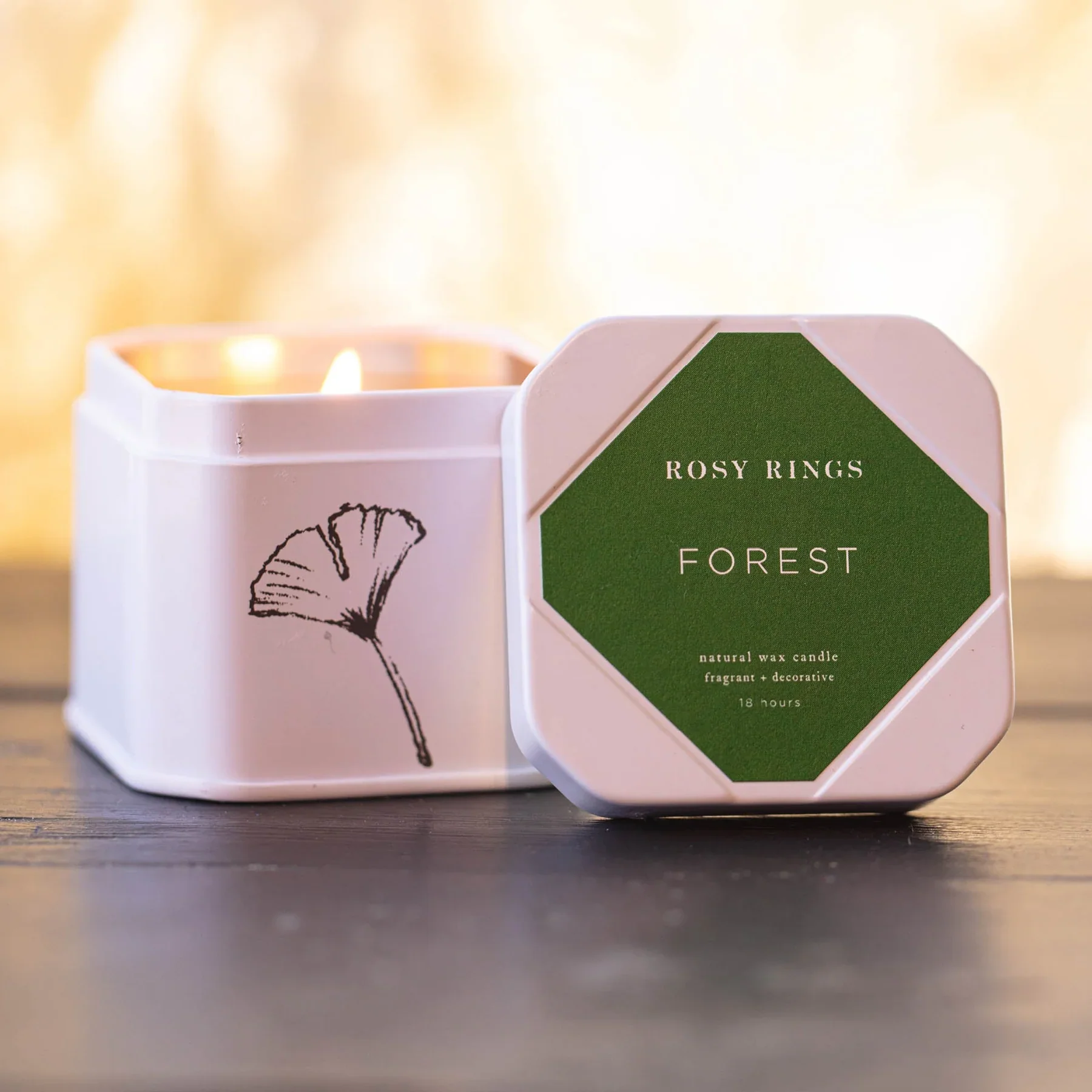 Rosie Rings Petite Tin Candle - 3oz. – Forest - Image 2