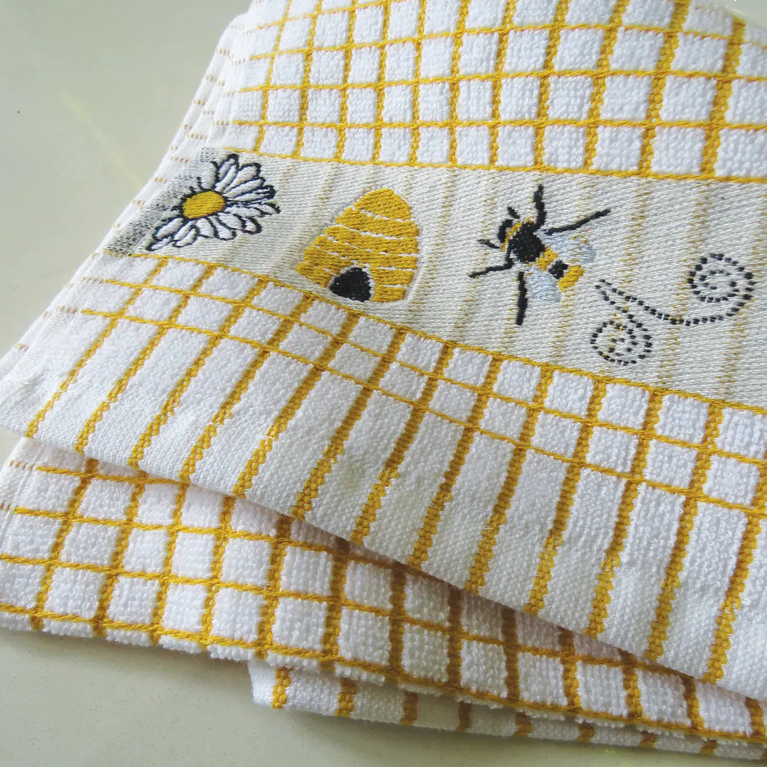 Samuel Lamont Poli Dri 100% Cotton Dish Towel – Bees – Pack of 2 - Image 2