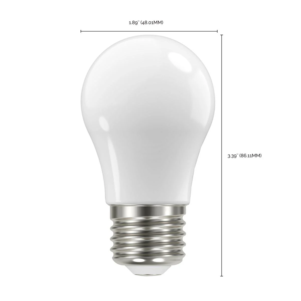 Satco LED A15 Classic Appliance Light Bulb - Frosted – 5W – 40W Equivalent – E26 Base – Warm White – 2700K - Image 4
