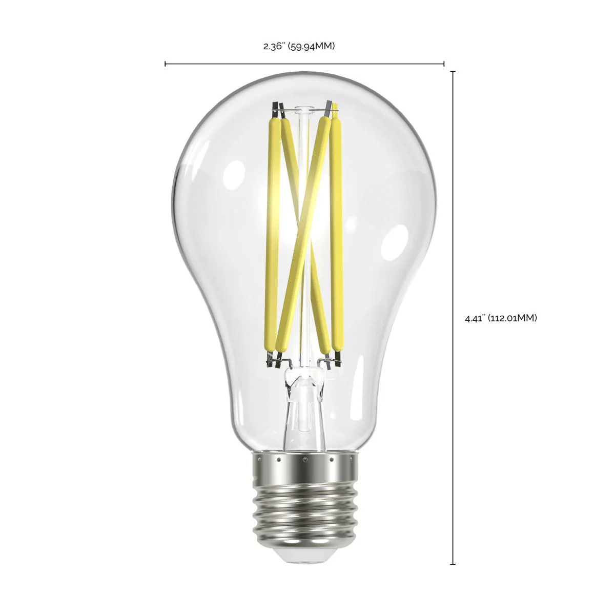 Satco LED A19 Classic Light Bulb Replacement – 12.5W – 100W Equivalent – E26 Base – Clear – 2700K - Image 4
