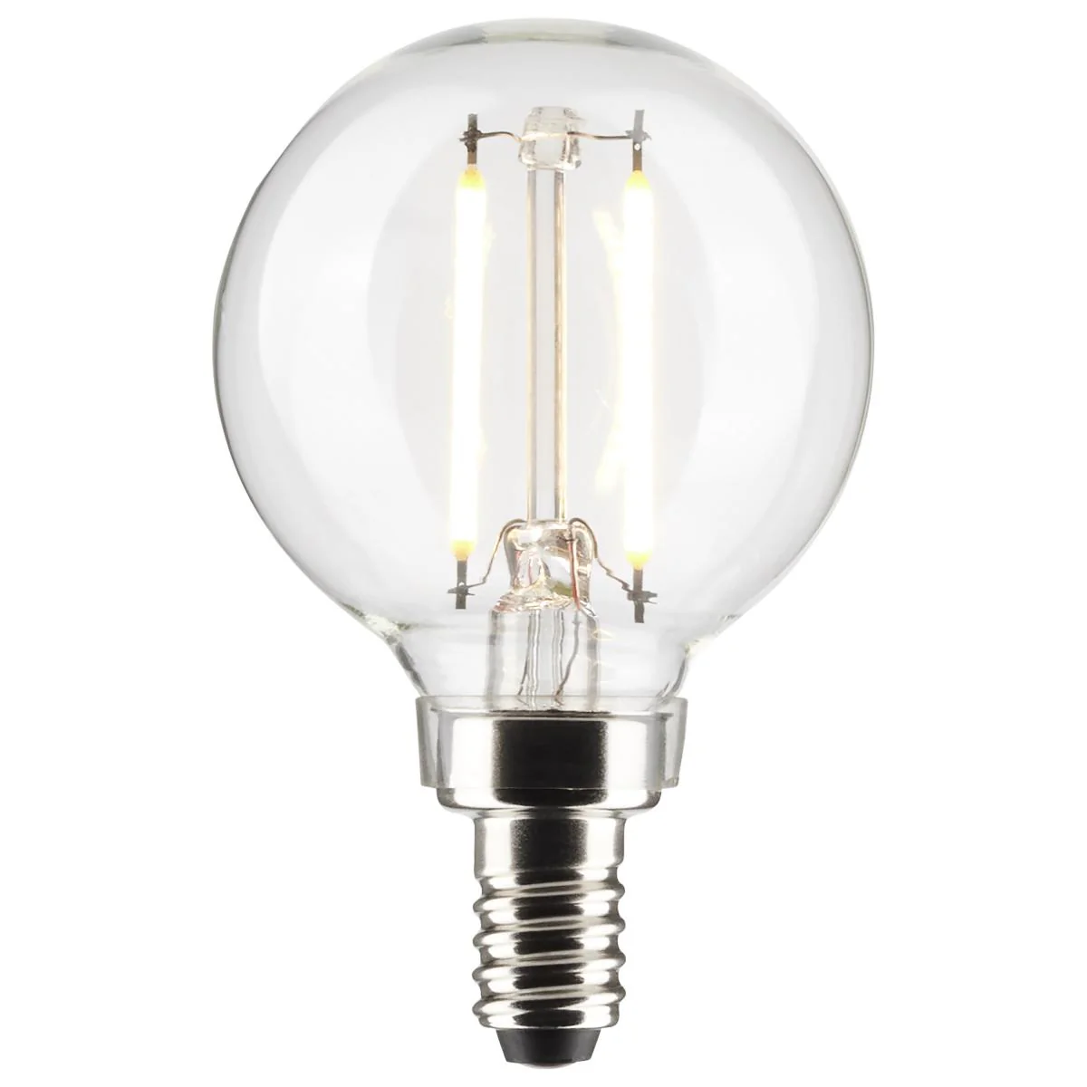 Satco LED G16.5 Globe Light Bulb – 3W – 25W Equivalent – E12 Base – Clear – 2700K - Image 4