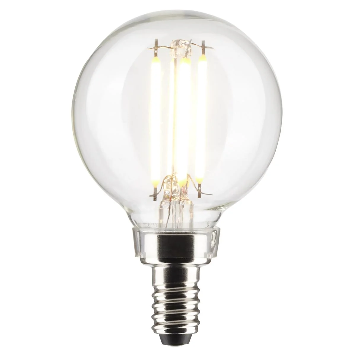 Satco LED G16.5 Globe Light Bulb – 4W – 40W Equivalent – E12 Base – Clear – 2700K - Image 4