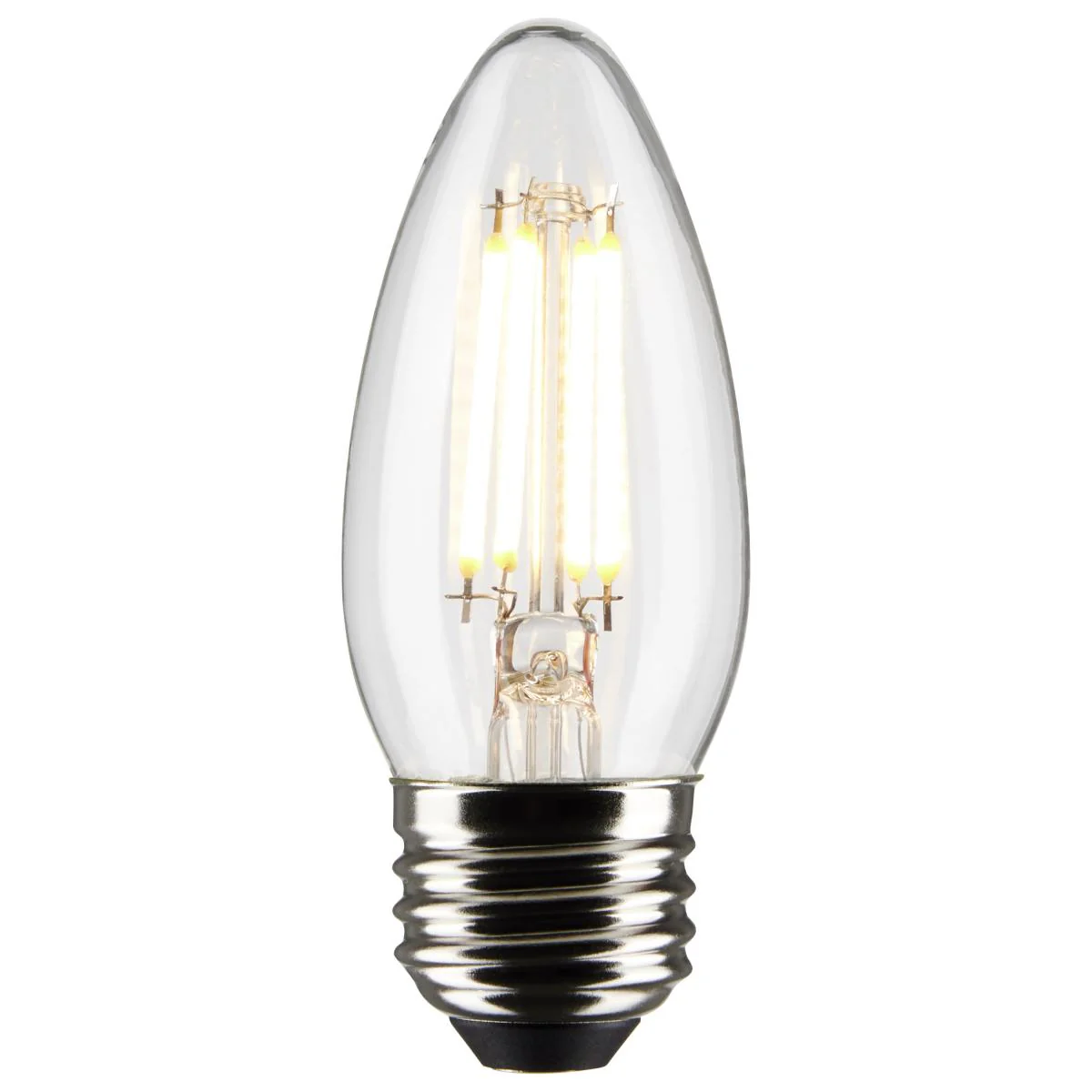 Satco LED Medium Base 60W Equivalent Torpedo Bulb – 5.5W – E26 Edison Base – Clear – 2700K - Image 5