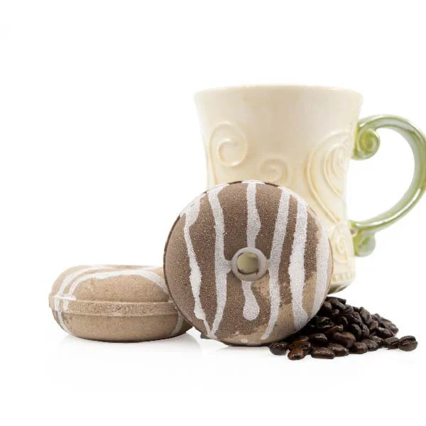 Donut Shape Scented Bath Bombs - Hazelnut Cappuccino - Image 3