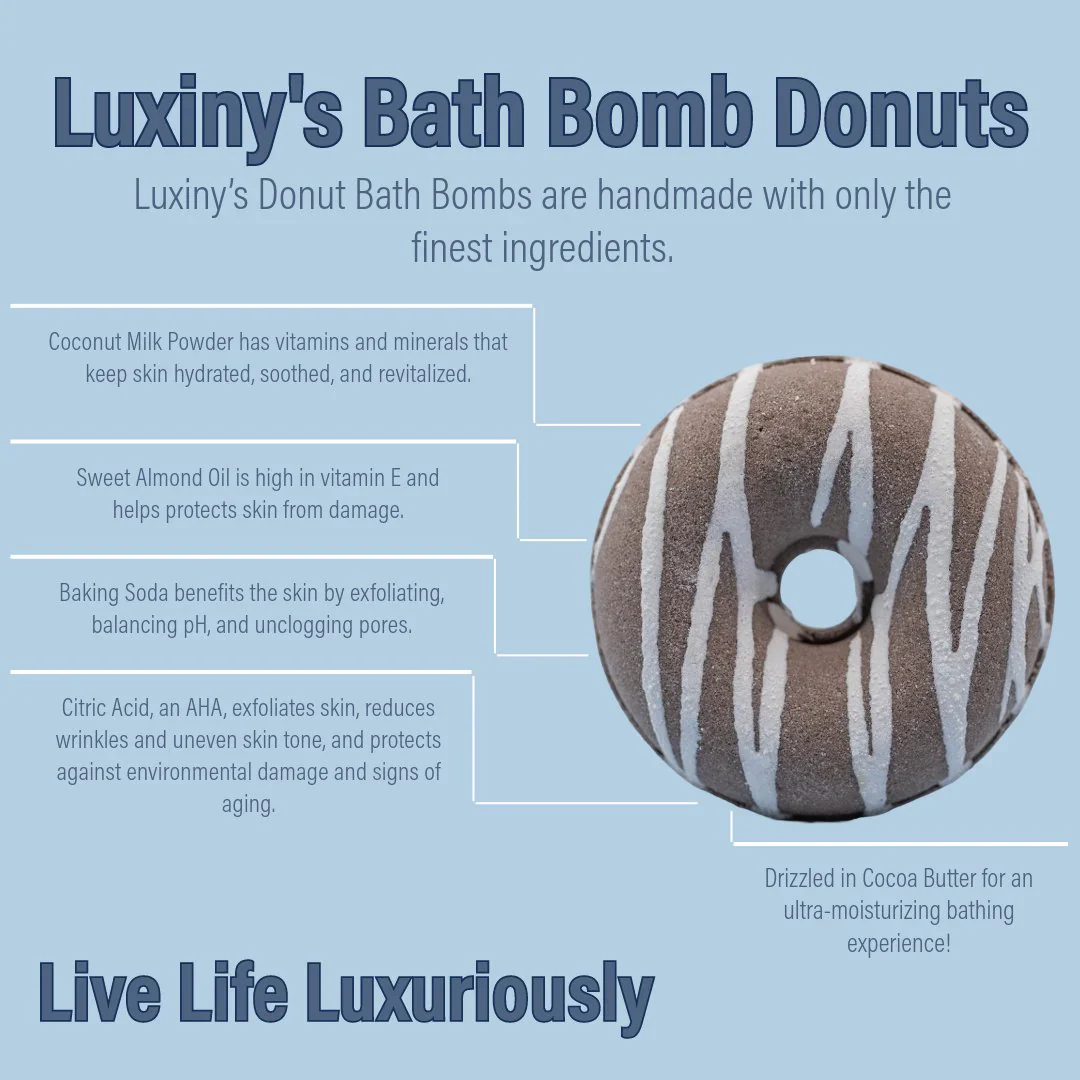 Donut Shape Scented Bath Bombs - Hazelnut Cappuccino - Image 4