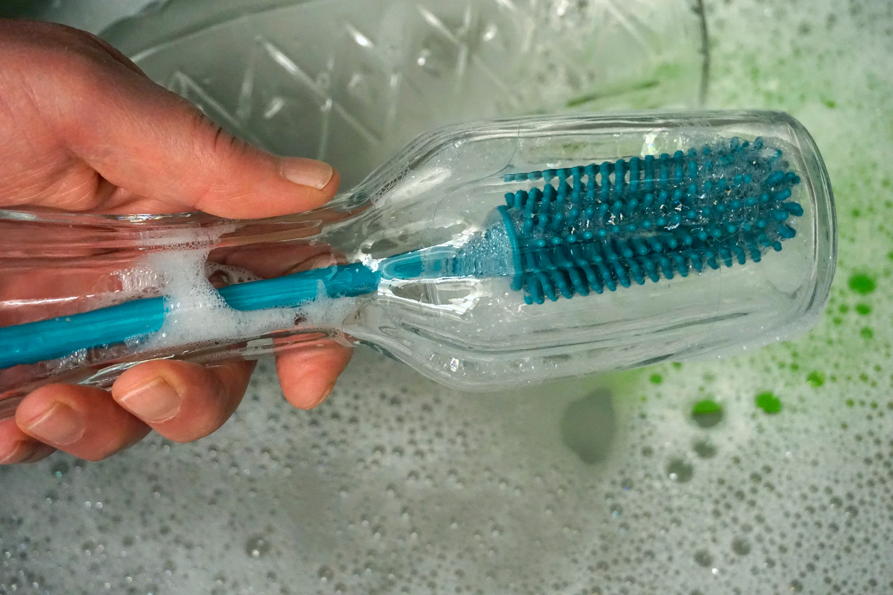 Silicone Bottle Brush – Turquoise - Image 3