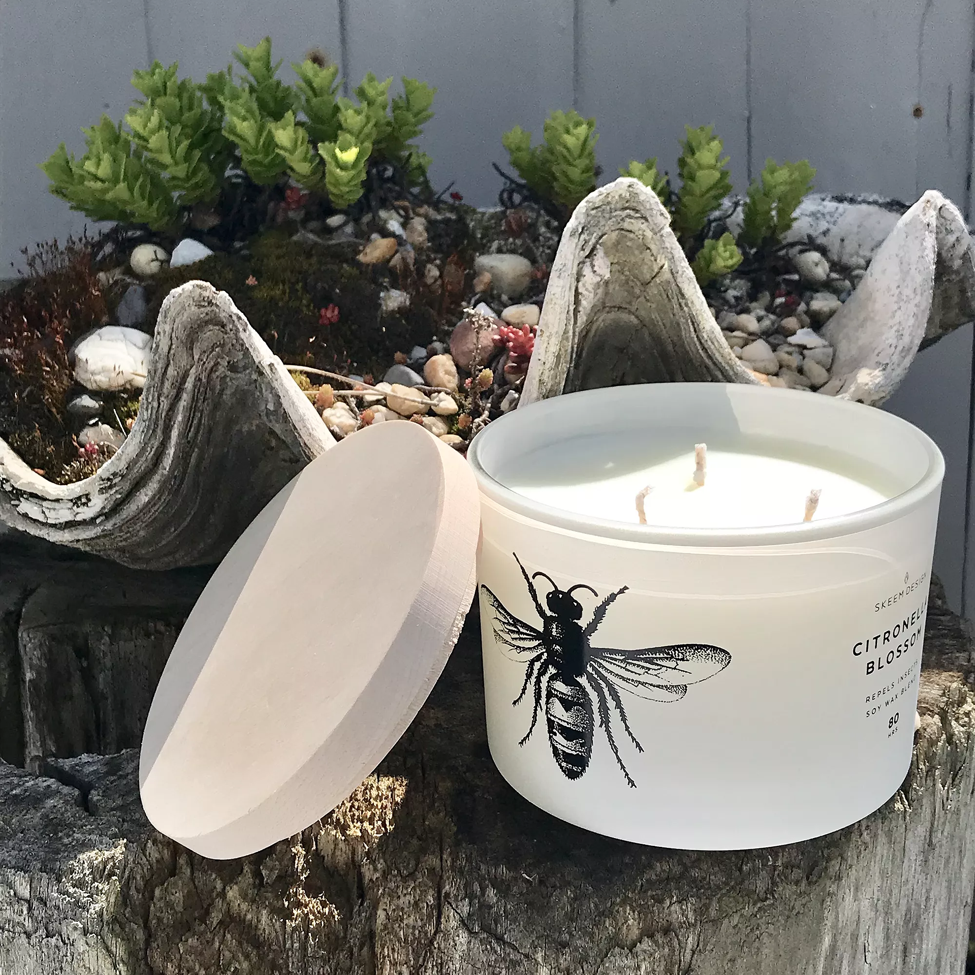 Skeem Design Citronella Blossom Triple-Wick Candle - Image 2