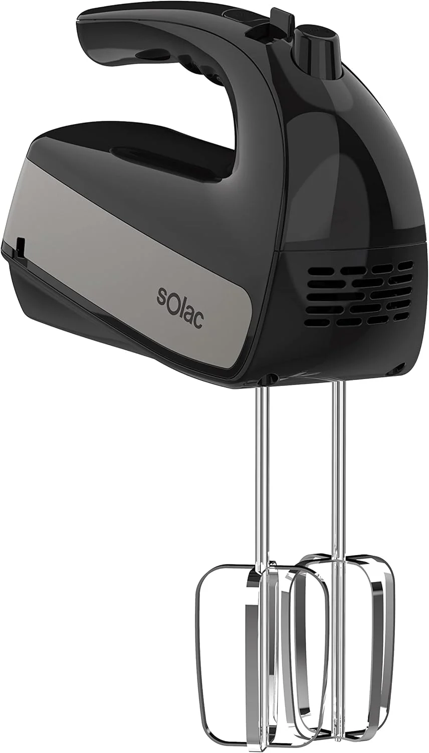Solac Stainless Steel 5-Speed 200W Hand Mixer + Turbo – Black - Image 2