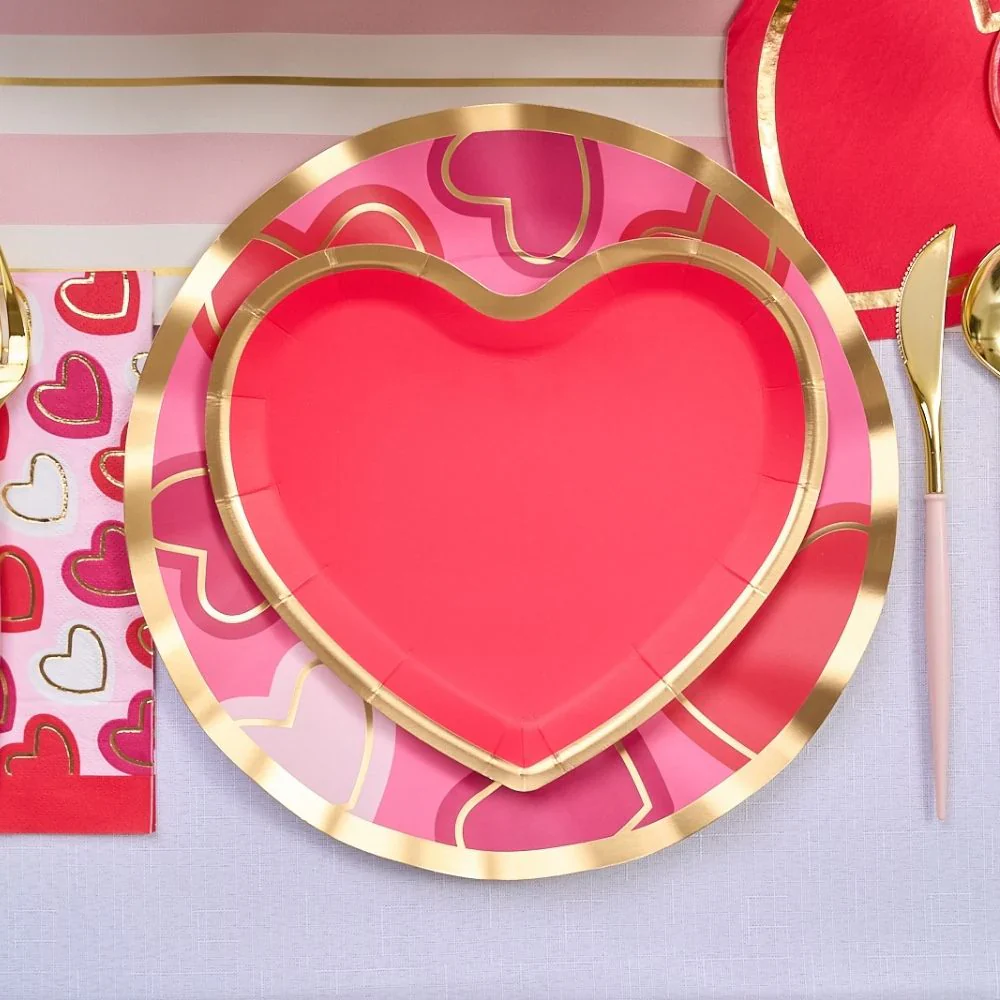Sophistiplate Love Notes Paper Dinner Plate – 8pk - Image 2