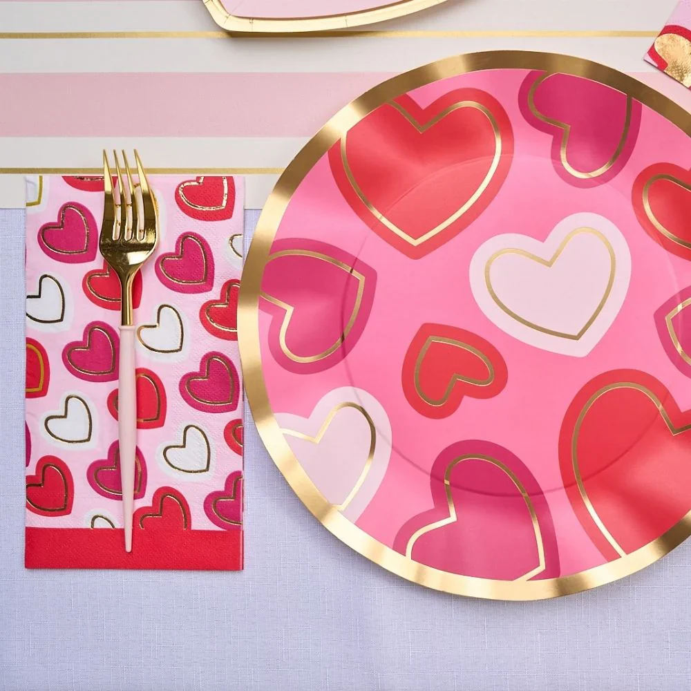 Sophistiplate Love Notes Paper Dinner Plate – 8pk - Image 3