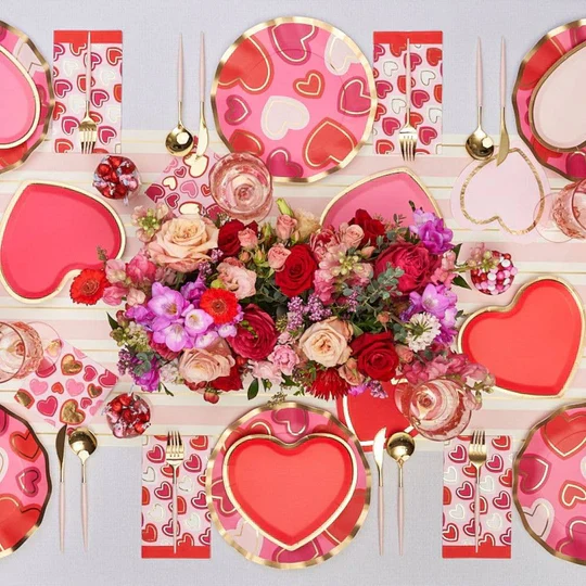 Sophistiplate Love Notes Paper Dinner Plate – 8pk - Image 4