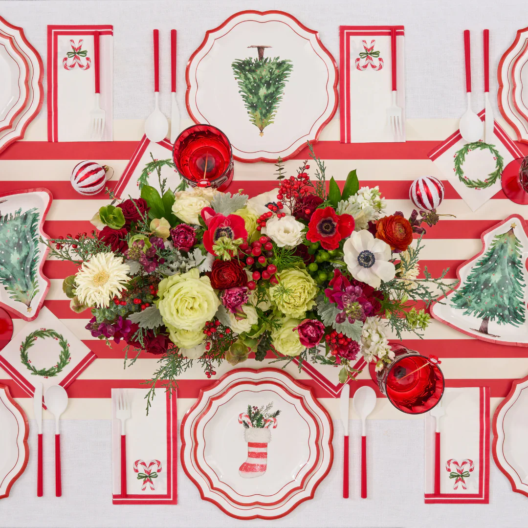 Sophistiplate Paper Salad Plates – Merry & Bright – 8" – 8pk - Image 2