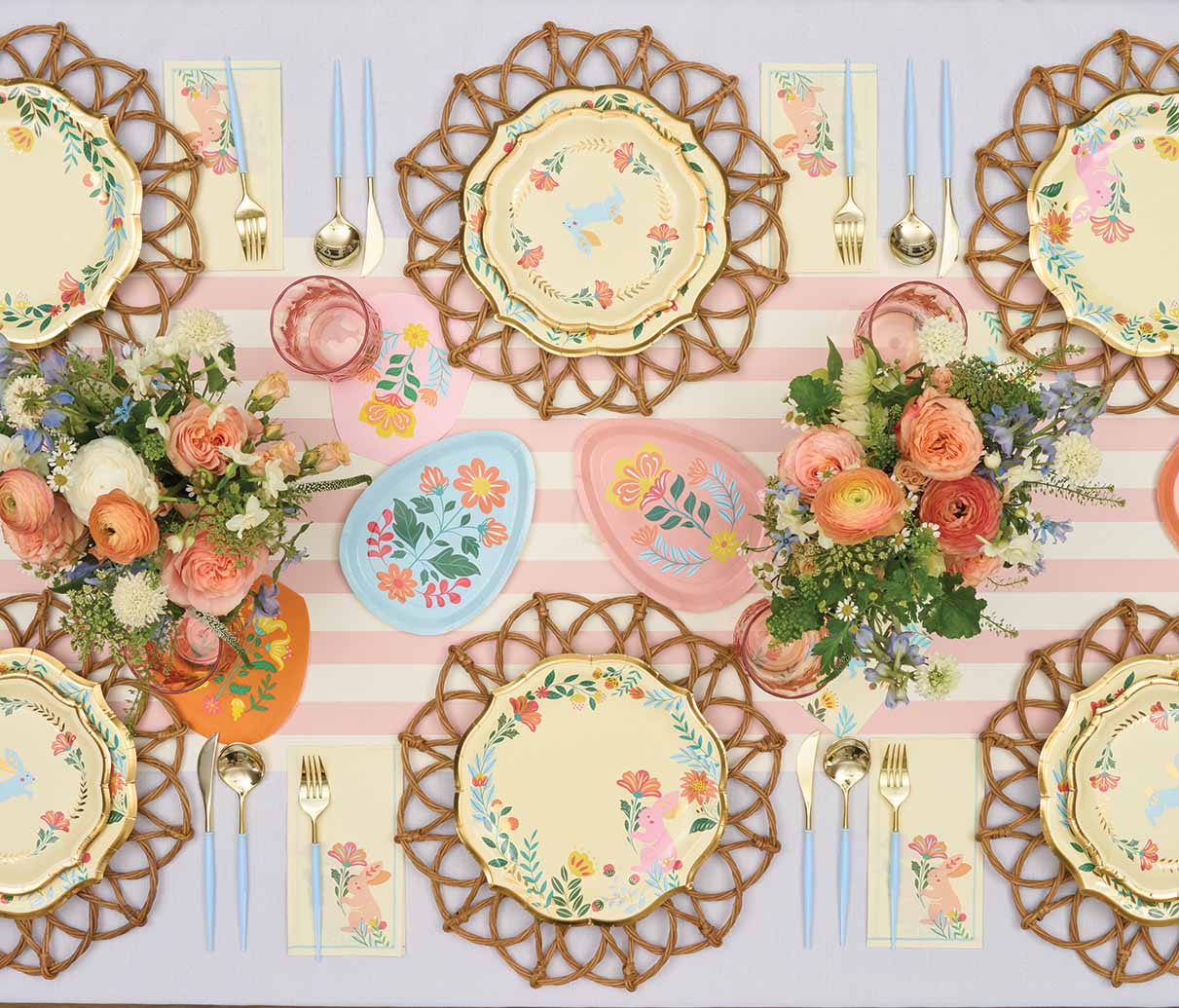Sophistiplate Wavy Paper Dinner Plates – 8pk – Folklore Easter - Image 3