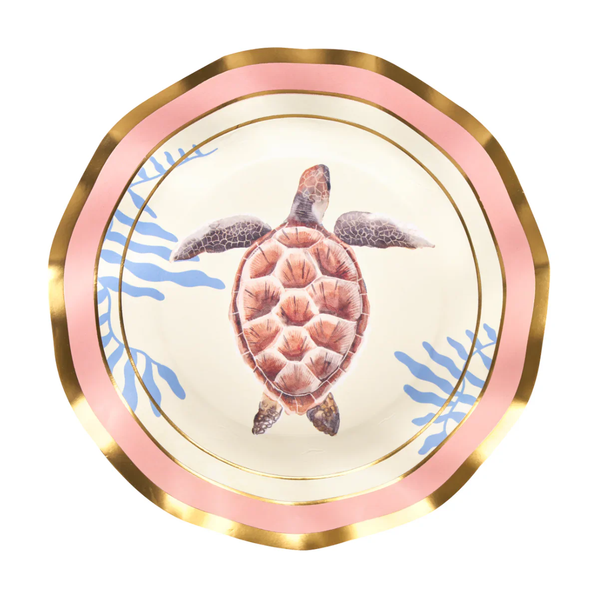 Sophistiplate Wavy Paper Salad & Dessert Plates – 8pk – Pastel Sea