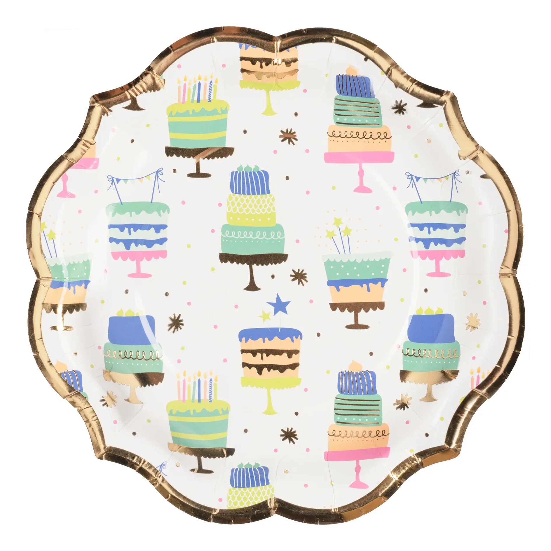 Sophistiplate Wavy Paper Salad Plate - 8pk – Birthday Cakes