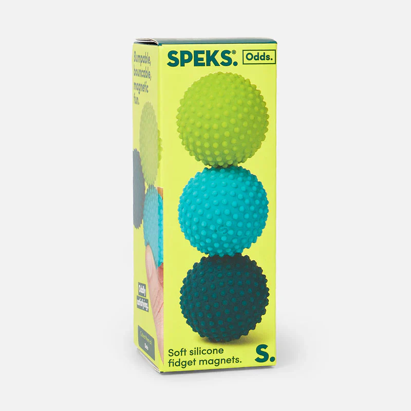 Speks - Odds Silicone Fidget Magnets Balls – Green Dots – Set of 3 - Image 2