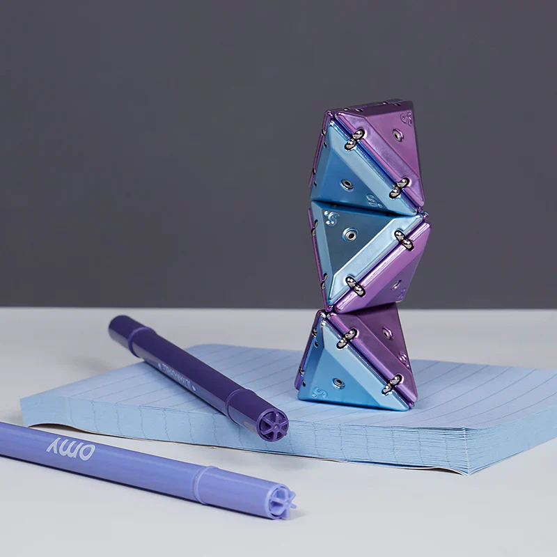 Speks - Pyramid Chrome Rare Earth Magnet Toy – Stellar Pink - Image 4