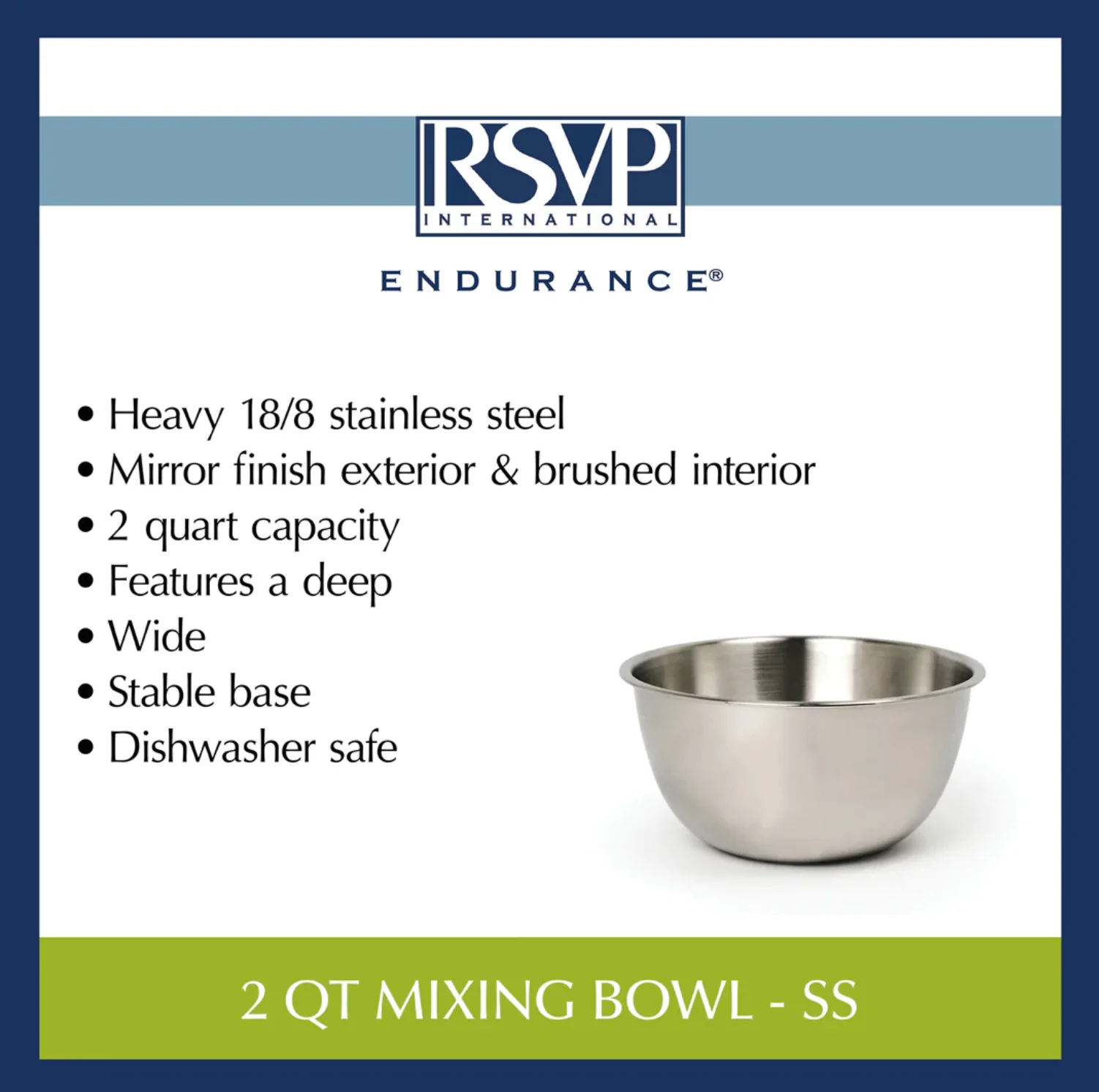 Stainless Steel Mixing – 2 qt - Image 2