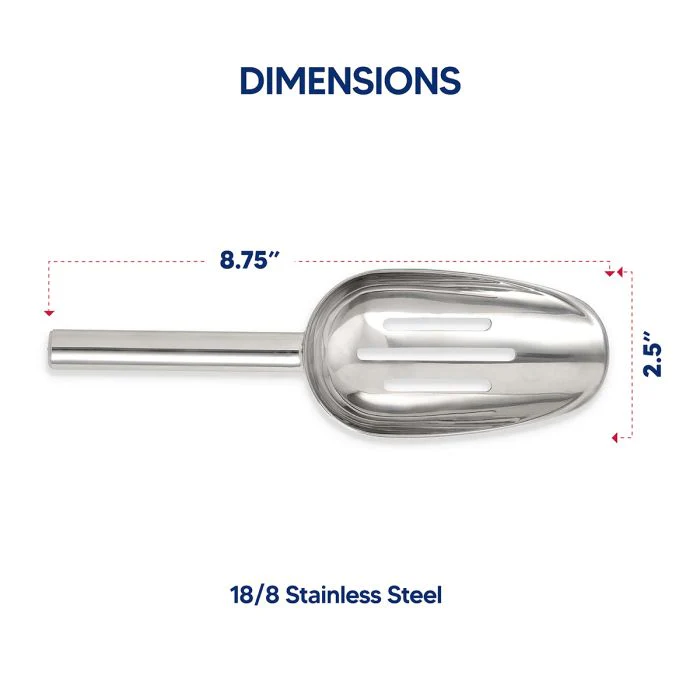 Stainless Steel Slotted Ice Scoop - Image 3