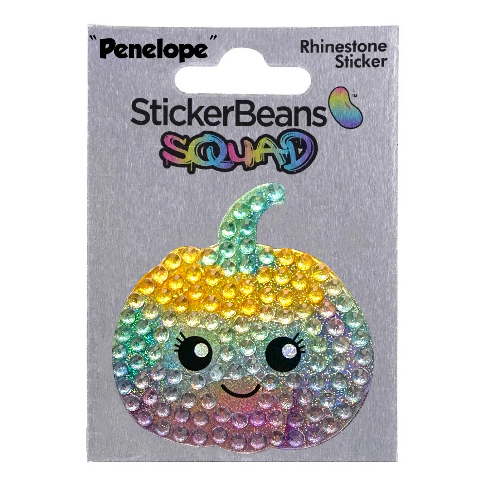 StickerBeans "Penelope Pumpkin" Sparkle Sticker – 2" - Image 2