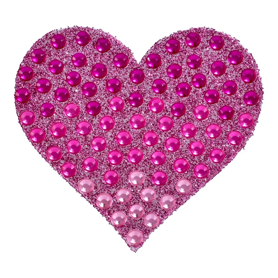 StickerBeans Pink Ombre Heart Sparkle Sticker – 2"