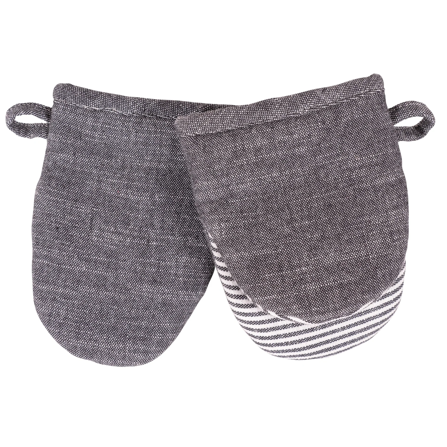 Strada Chambray Mini Mitts – 7" – Black – Set of 2