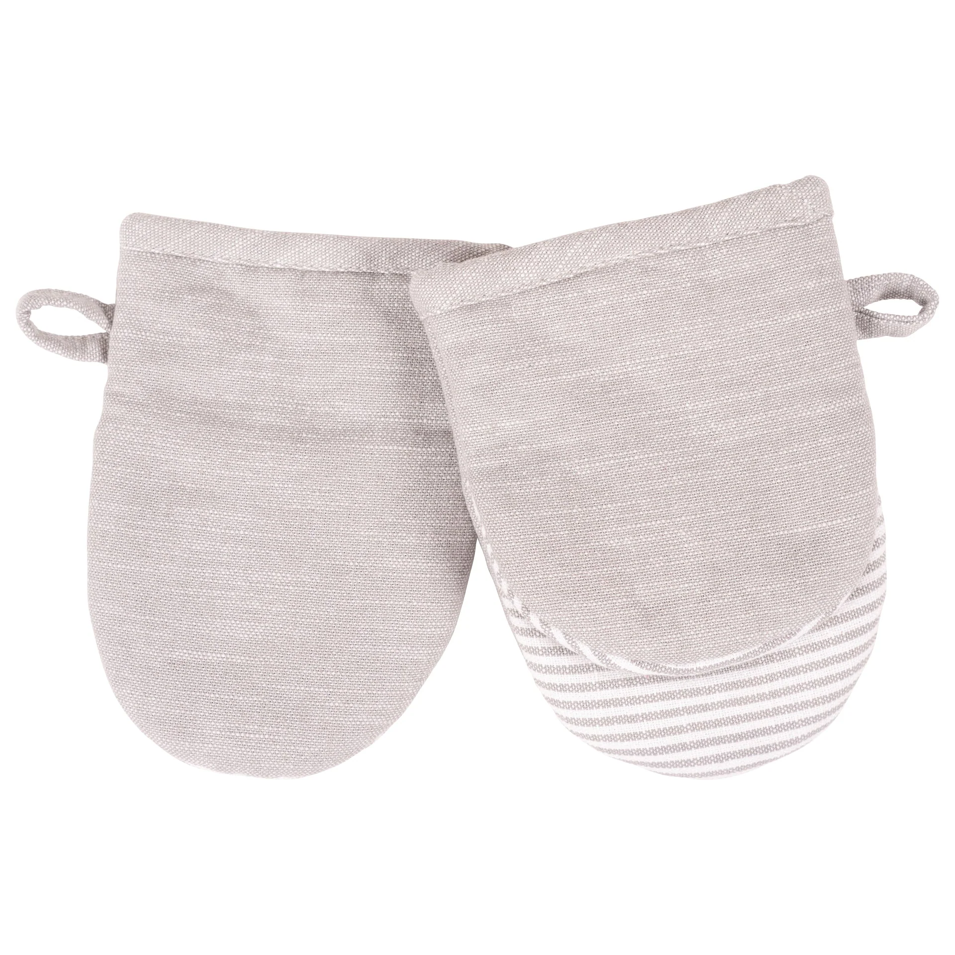 Strada Chambray Mini Mitts – 7" – Gray – Set of 2