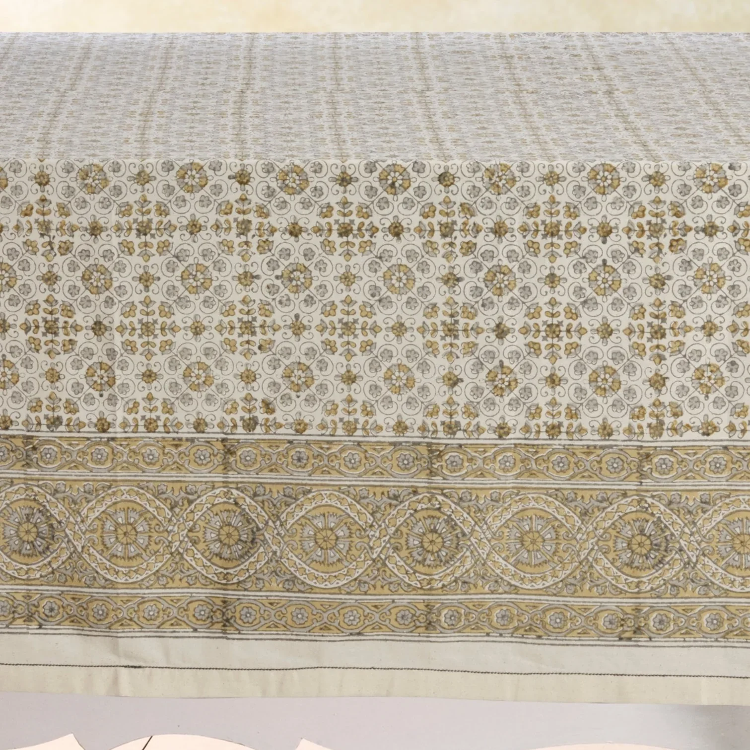Sustainable Threads 100% Cotton Tablecloth – Lily – 90" x 60" - Image 2