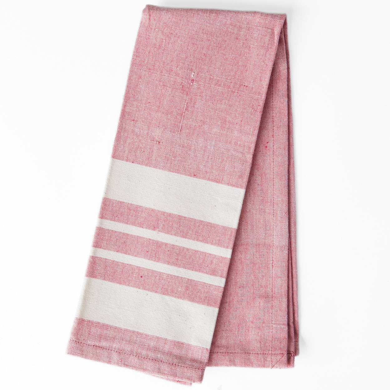 Sustainable Threads Cotton Handwoven Kitchen Towel – Tomato – 27" x 19" - Image 2