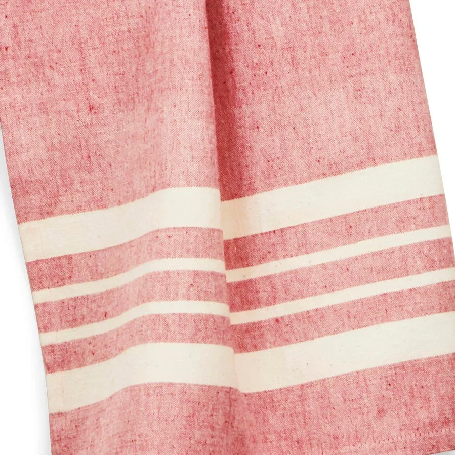 Sustainable Threads Cotton Handwoven Kitchen Towel – Tomato – 27" x 19" - Image 3