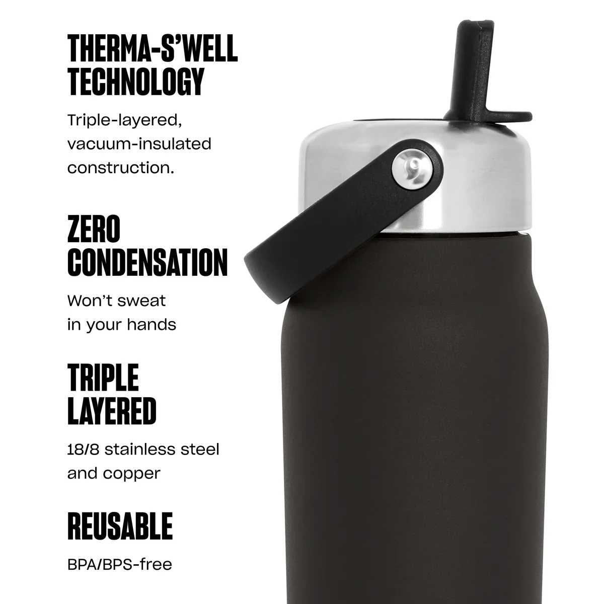 S'well Explorer with Flip Straw Lid – 24oz – Green Jasper - Image 4